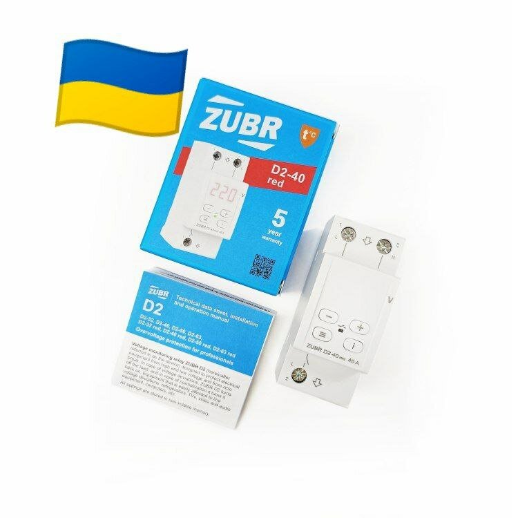 Реле напряжения ZUBR D2-40 red