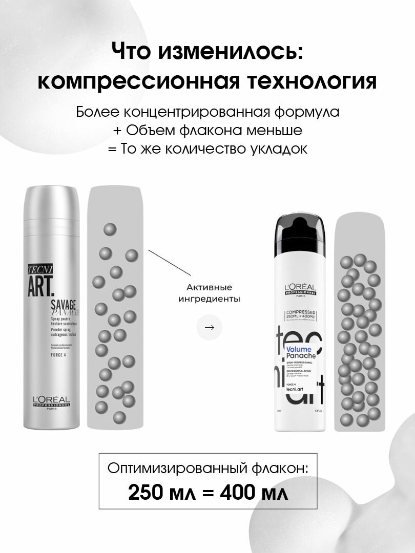 Спрей сухой L'Oreal Tecni Art "Volume Panache", для прикорневого объема, для всех типов волос, 250мл, текстурирование — фото 1
