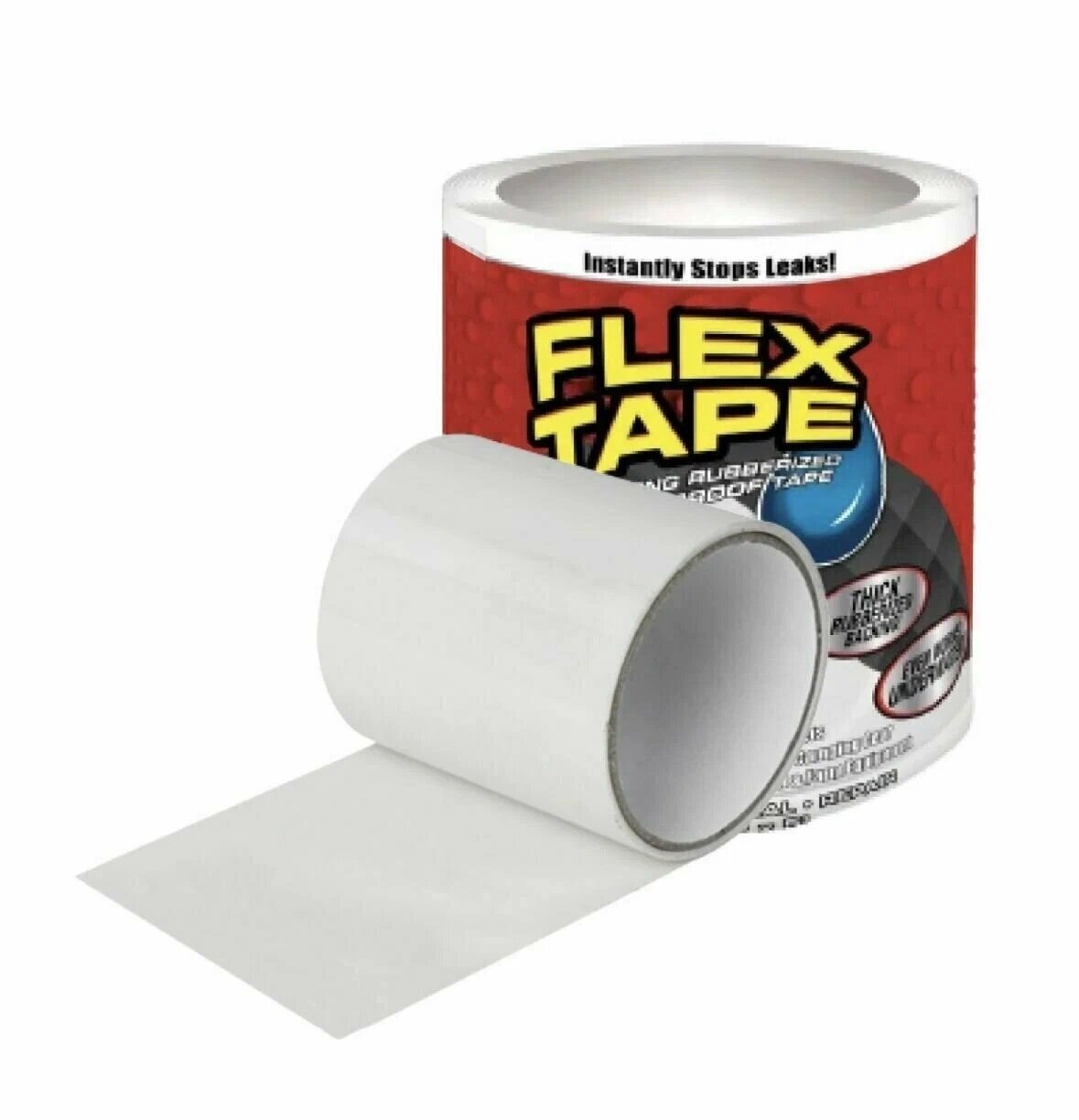 Клейкая лента, сверхпрочная армированная Flex Tape/ремонтная/сверхсильная/герметик/монтажная/флекс тейп длина 1м/белая