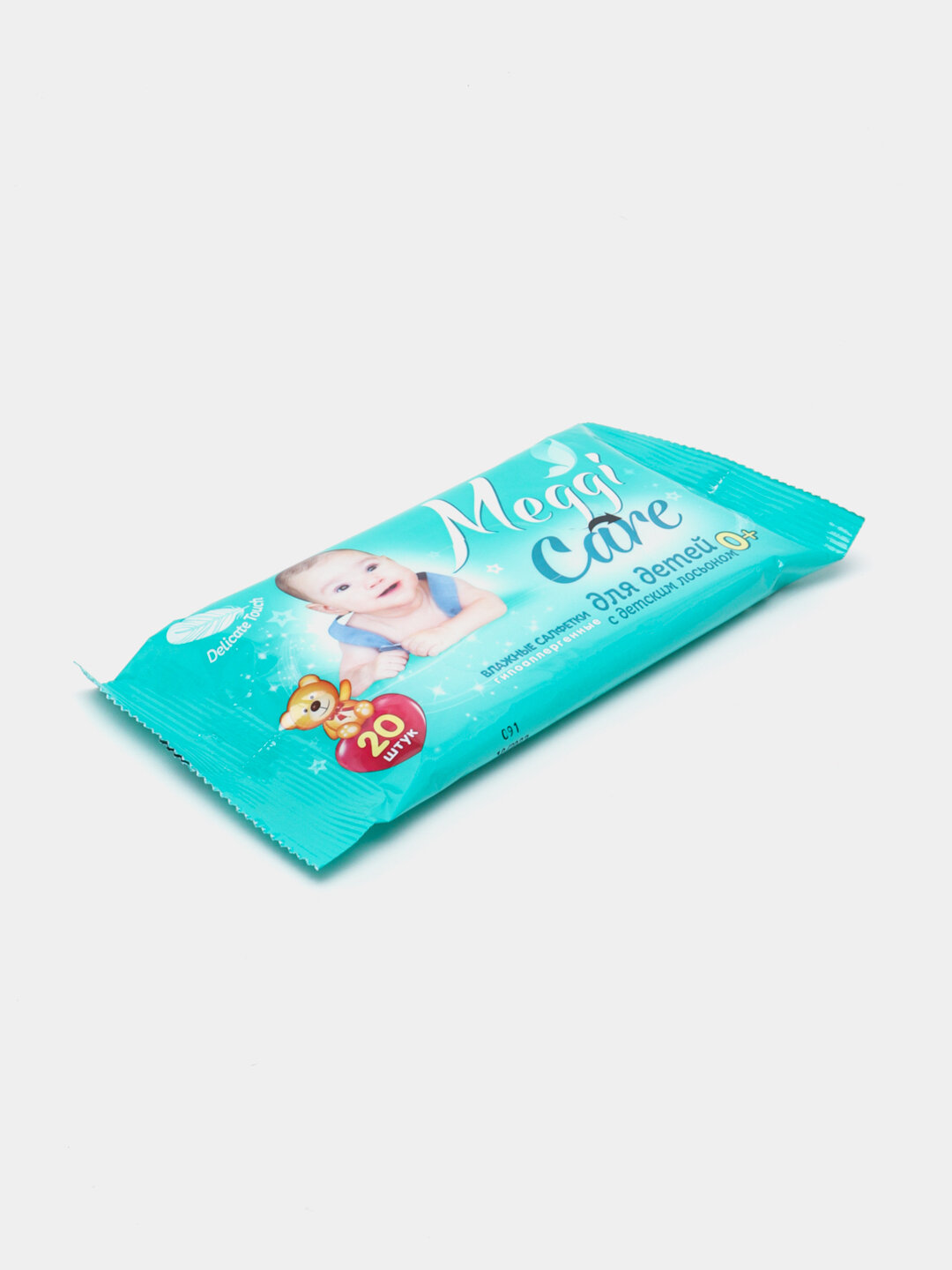 Влажные салфетки "MEGGI CARE", для детей, с лосьоном, 20 шт.