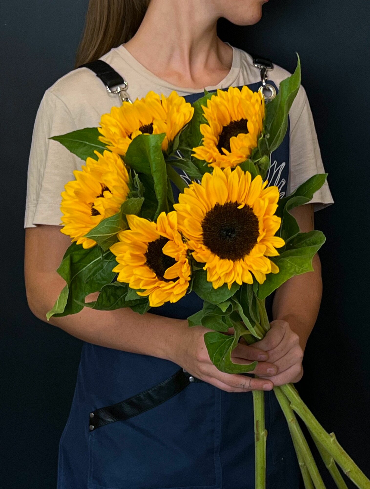 Букет из подсолнухов 5 шт