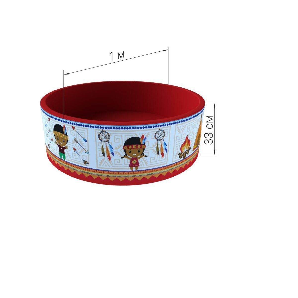 Сухой бассейн ROMANA Индейцы ДМФ-МК-02.52.02 без шариков Материалы: таффета поролон