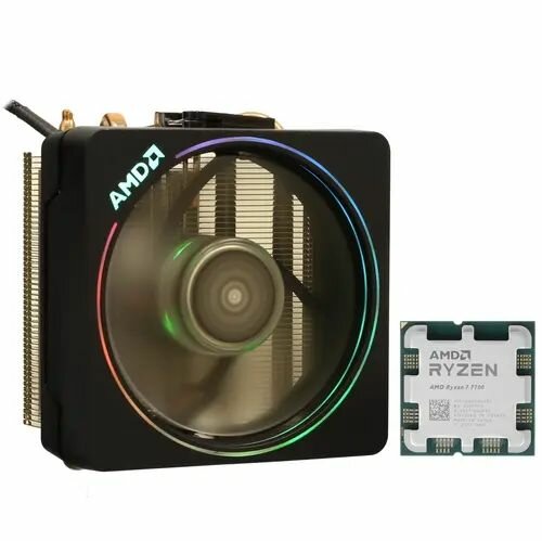 Процессор AMD Ryzen 7 7700 (100-100000592BOX) BOX - AM5, 8 x 3.8 ГГц, L2 - 8 МБ, L3 - 32 МБ, 2 х DDR5-5200 МГц, AMD Radeon Graphics, TDP 65 Вт, кулер