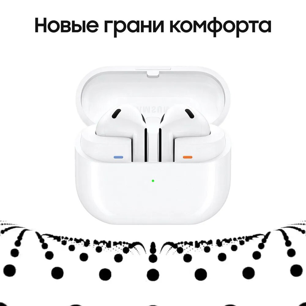 Наушники беспроводные с микрофоном Samsung Galaxy Buds 3, Bluetooth, USB Type-C, белый