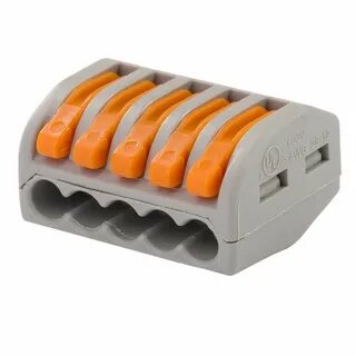 Клеммы соединительные для проводов WAGO 222-415 5 контактов сечение 008 - 4 мм² 20 шт