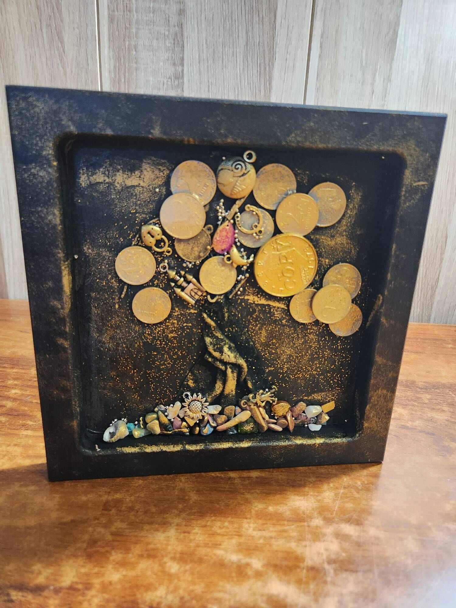 Панно "денежное дерево" ручная работа