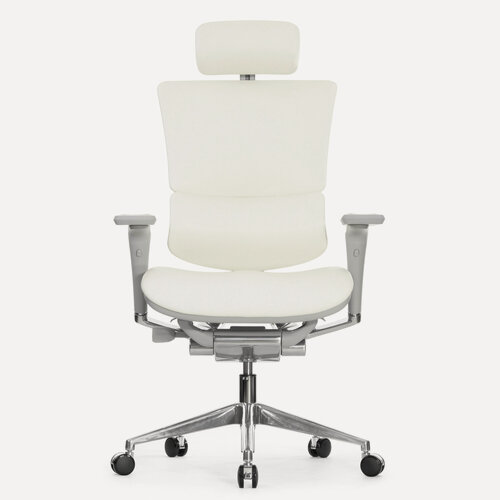 Изображение товара Кресло компьютерное кожаное Falto Leather Premium SL (белое, натуральная кожа, высокая спинка, механизм SUPER-AKTIV)