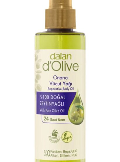 Масло Dalan D'Olive, восстанавливающее, 100% оливковое масло, для тела, 200мл Турция