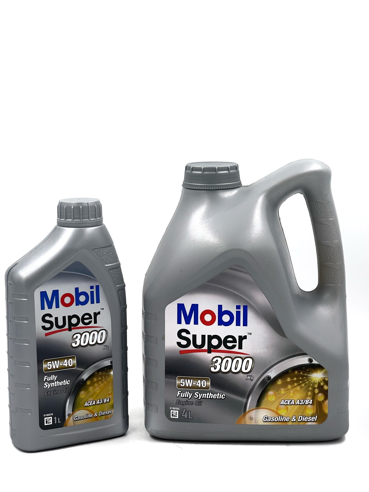 Комплект моторное масла Mobil Super 3000 x1 5w-40 , 4 литра + 1 литр, синтетическое 5 литров