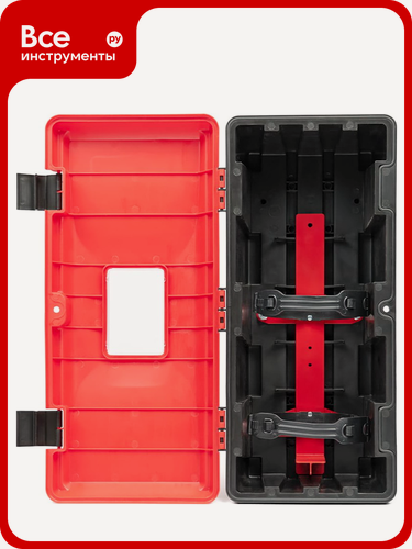 Изображение товара Бокс для огнетушителя ОП6-ОП8 Partex для бездорожья, с металл. крепл. НФ-00000274-1, пластиковый корпус, черно‑красный