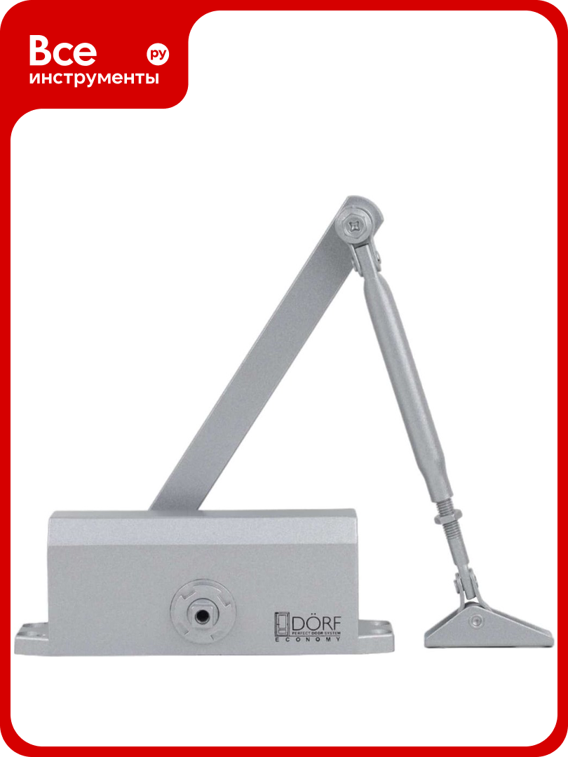 Дверной доводчик DORF economy l-8223 80 кг серебро 1 к - 1 шт. eco L8223_silver_eco