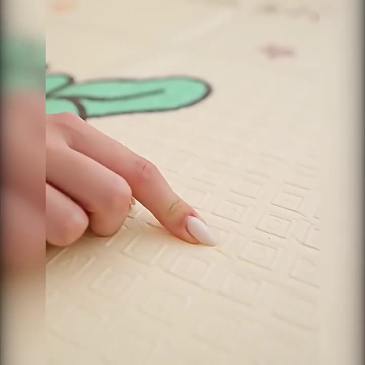 Коврик детский для ползания 180x200 PRAD KIDS "Осень/Воздушные шары", складной развивающий игровой двусторонний для новорожденных малышей — фото 1