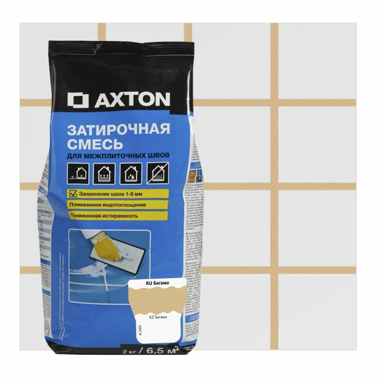 Затирка цементная Axton A.340 цвет багама 2 кг