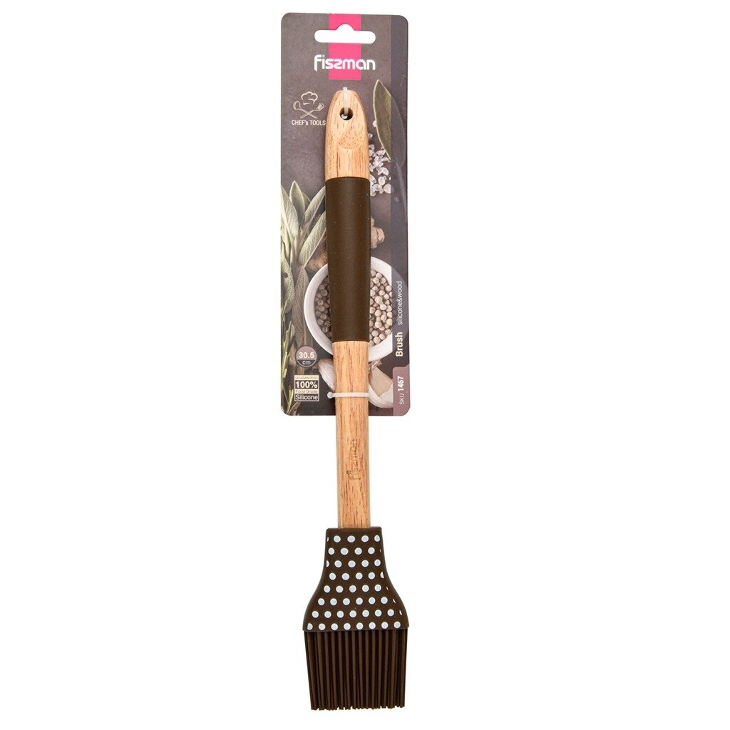 Силиконовая кисточка FISSMAN CHEF’s TOOLS 1467, длина 305 мм, деревянная ручка, термостойкая