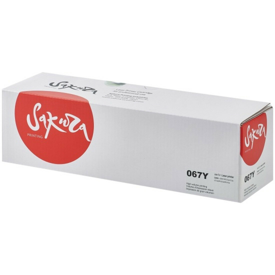 Картридж Sakura Printing Sakura 067Y (5099C002) для Canon i-SENSYS LBP631/LBP633/MF651/MF655/MF657, желтый, 1300к.