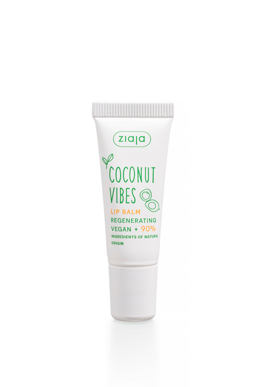 Бальзам для губ Ziaja "Coconut Vibes", 90% натуральный состав, 10мл
