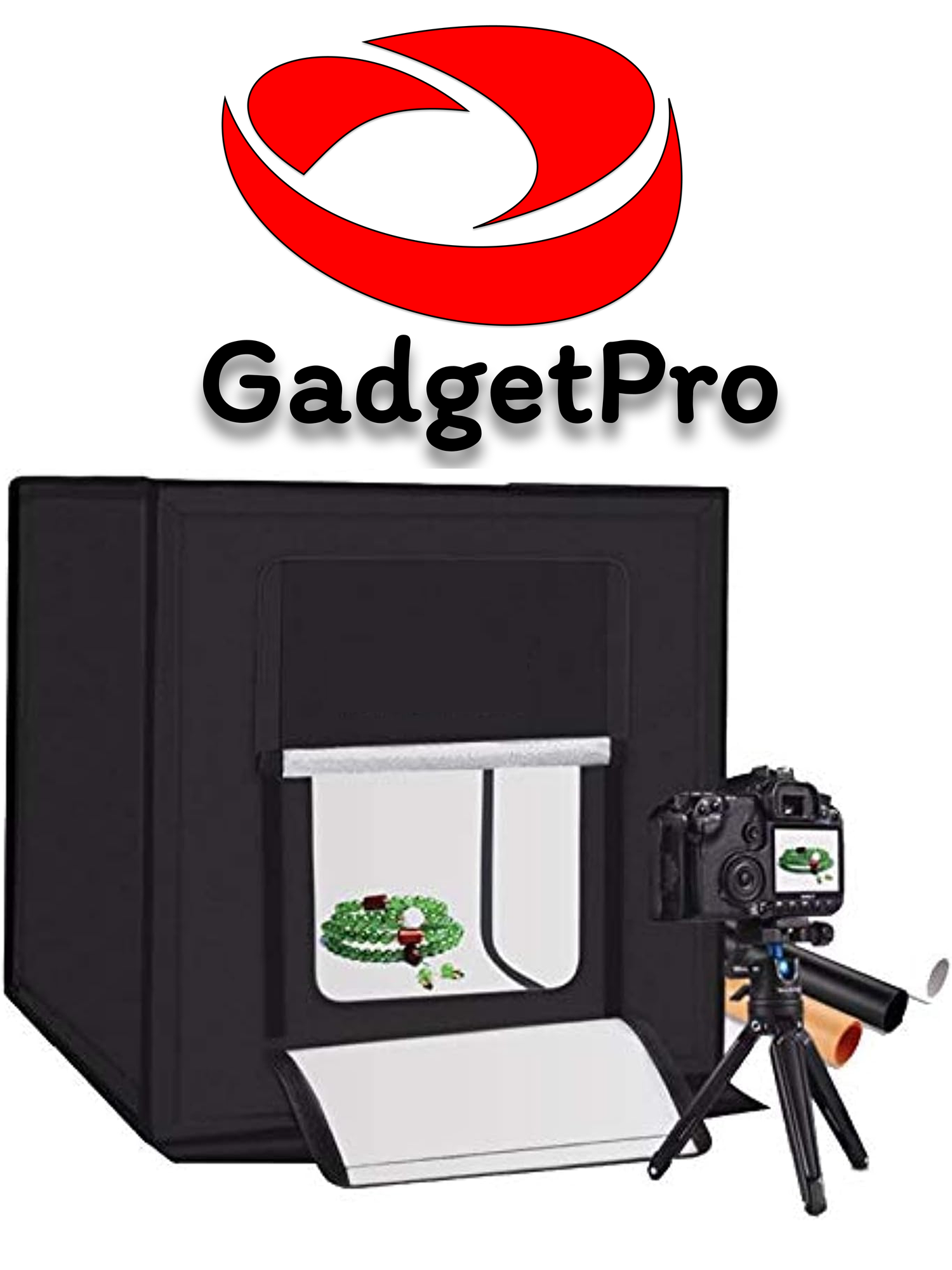 Комплект фотобокса PROMAGE PB05 40×40 см с LED-подсветкой, диммером, 4 фона, студийный свет для предметной съёмки