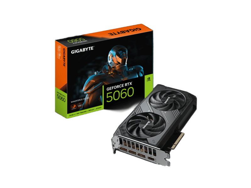 Видеокарта RTX5060 WINDFORCE OC 8GB GDDR7 128bit 3xDP HDMI 2FAN RTL