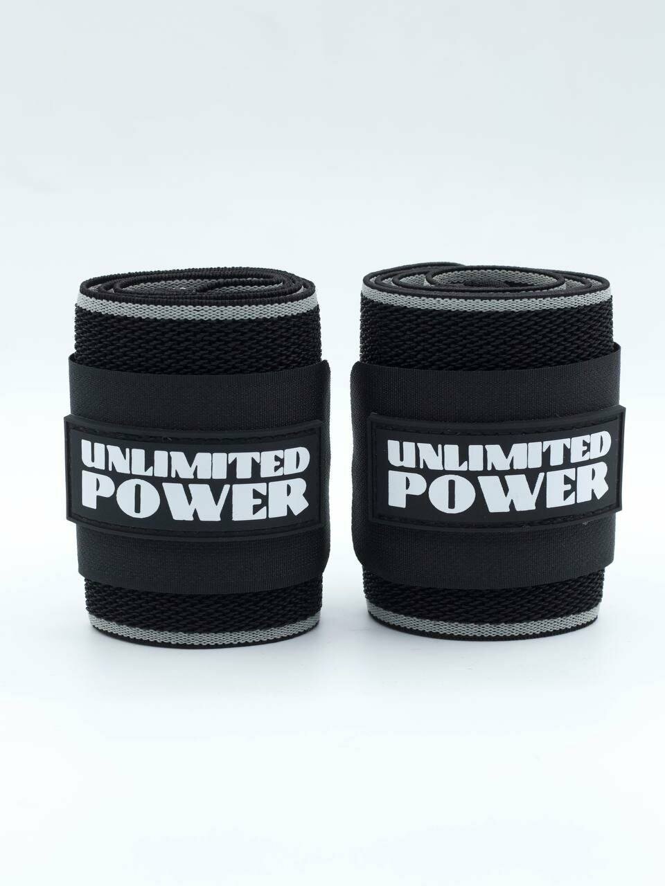 Кистевые бинты "Tenax" Unlimited Power, мягкие, черно-серые, для фитнеса