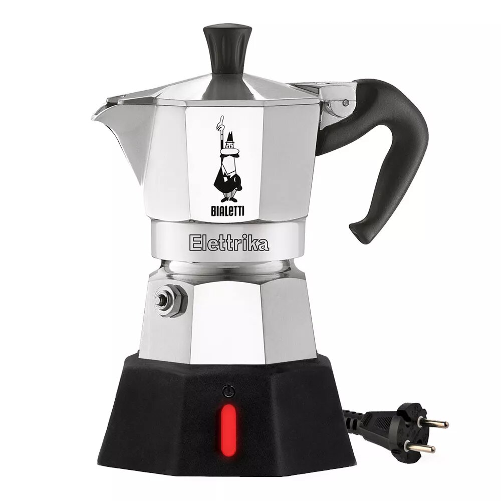 Гейзерная кофеварка Bialetti Elettrika New 7290, на 2 порции , 90 мл,