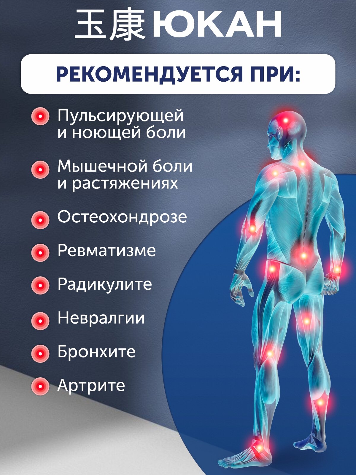 Картинки Пластырь 10 шт для спины ЮКАН обезболивающий Шаолинь перцовый 11х7 см