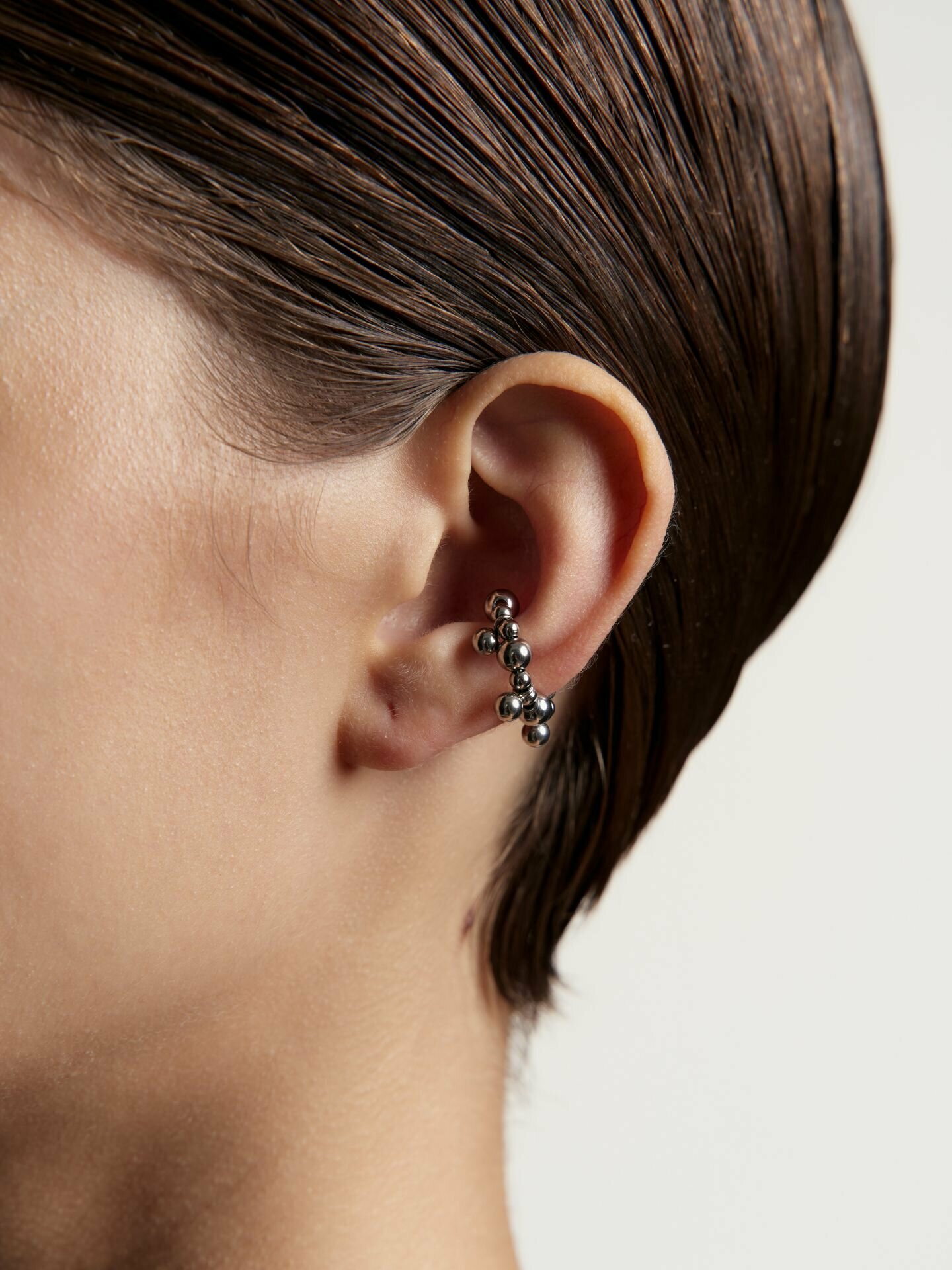 Моносерьга кафф RESURS, стальной — фото 1