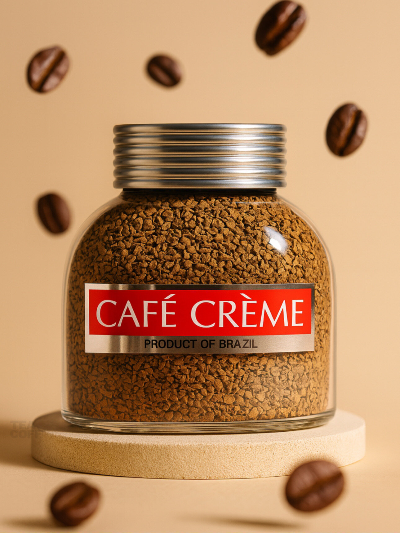Кофе Cafe Creme, сублимированный, с молотым, 90г, стеклянная банка