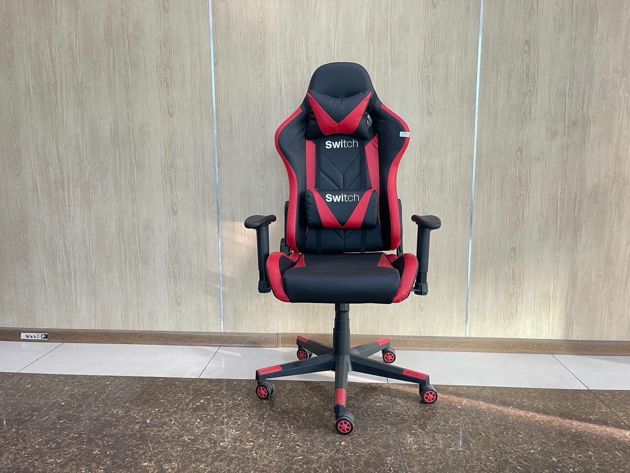 Игровое, комфортный компютерное кресло для геймеров 5609 Black Red