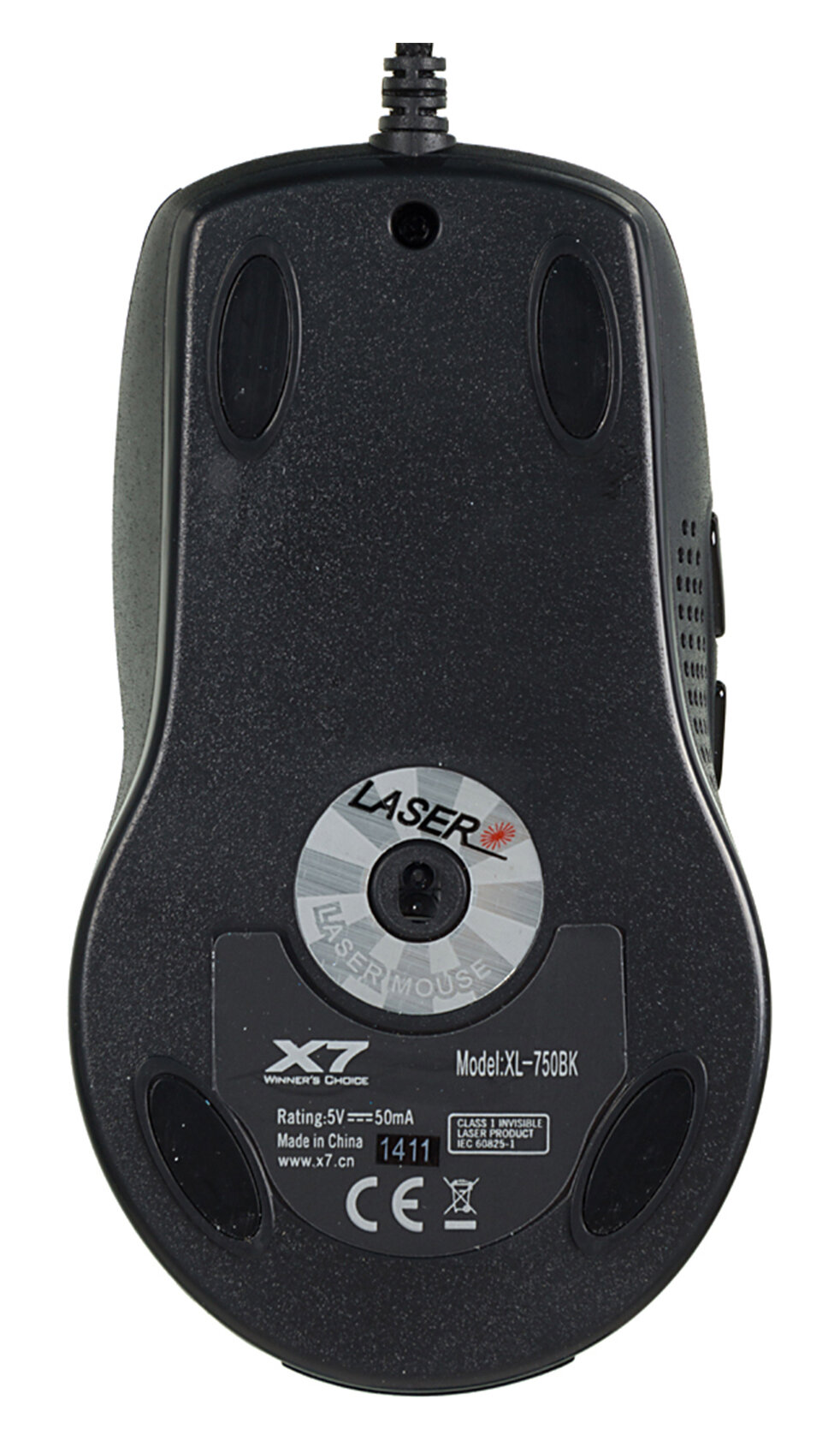 Мышь A4 XL-750BK черный лазерная (3600dpi) USB2.0 игровая (6but) — фото 1