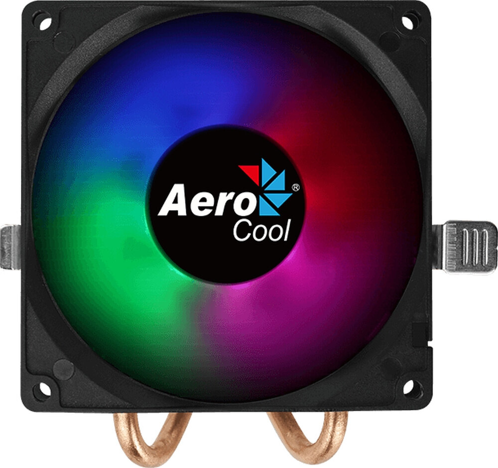 Устройство охлаждения(кулер) Aerocool Air Frost 2 RGB Soc-AM5/AM4/1151/1200/1700 черный/белый 3-pin