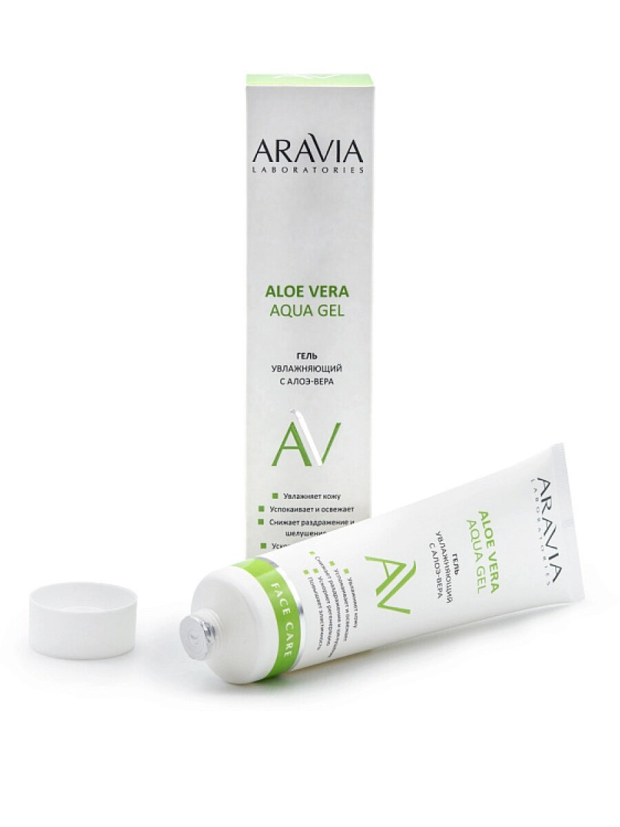 Изображение Aravia Laboratories Увлажняющий гель для лица с алоэ / Aloe Vera Aqua Gel, 100 мл