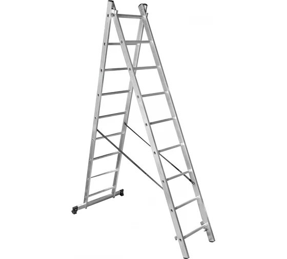 Двухсекционная лестница 9 ступеней Gigant L-02 2х9