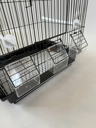 Удобная клетка для птиц с тремя кормушками и удобным размером (6405)38*25*42см — фото 1