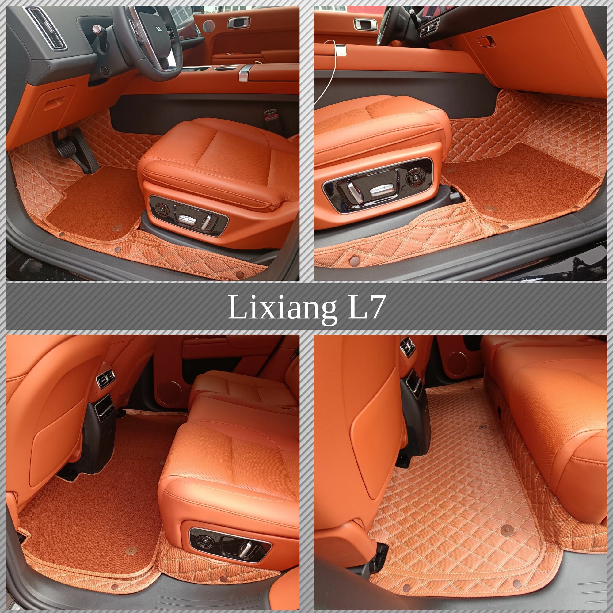 3D коврики экокожа Lixiang L7, рестайлинг, 2024-2025