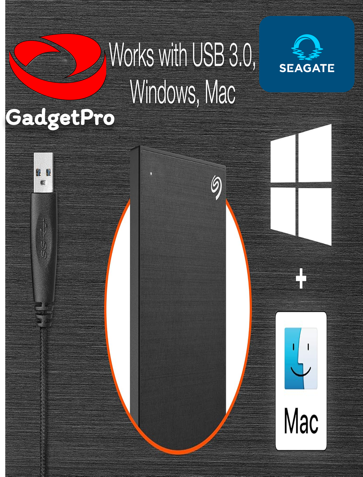 Внешний жесткий диск Seagate Expansion 2 ТБ, USB 3.0, портативный, совместимость Windows/Mac/PS/Xbox