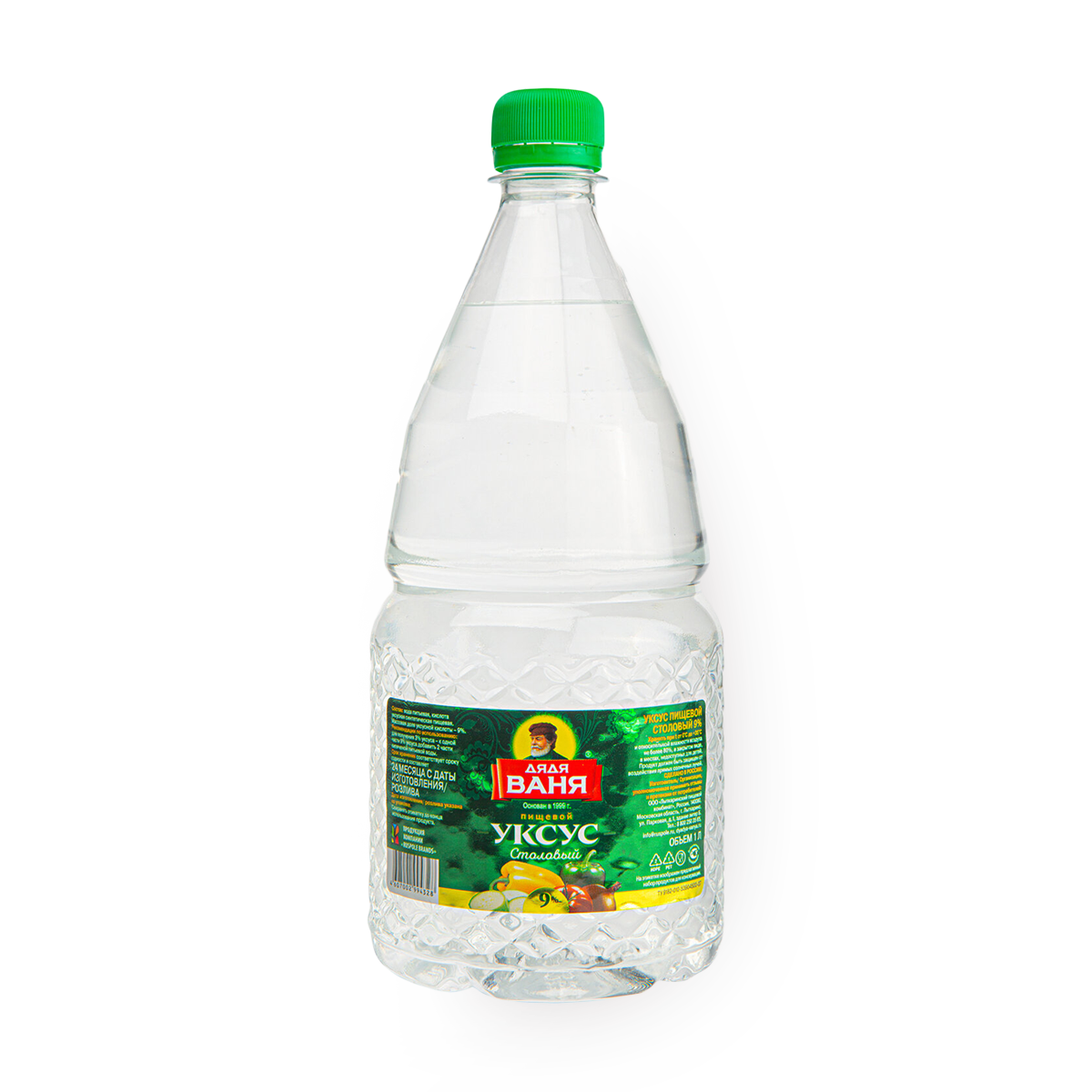 Уксус пищевой «Дядя Ваня», столовый, 9%, в пластиковой бутылке, 1 л