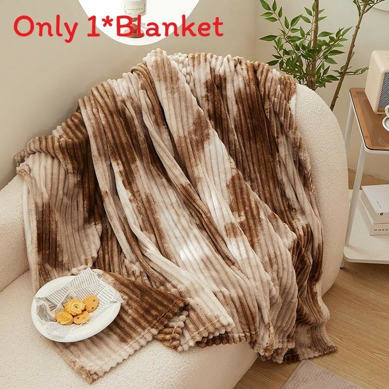 Плед флис с эффектом тай-дай бренд не указан 70x100 см мягкий полиэстер для отдыха и домашнего использования