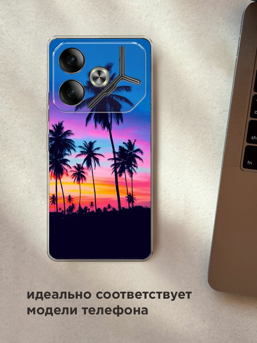 Силиконовый чехол на Tecno Pova 6 / Текно Пова 6 с принтом "Закат 5" — фото 1