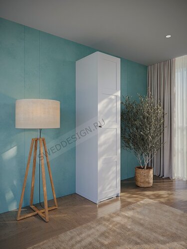 Изображение товара Шкаф распашной IKEA "пакс/макс", с полками, белый, 50 см х 61 см х 233 см