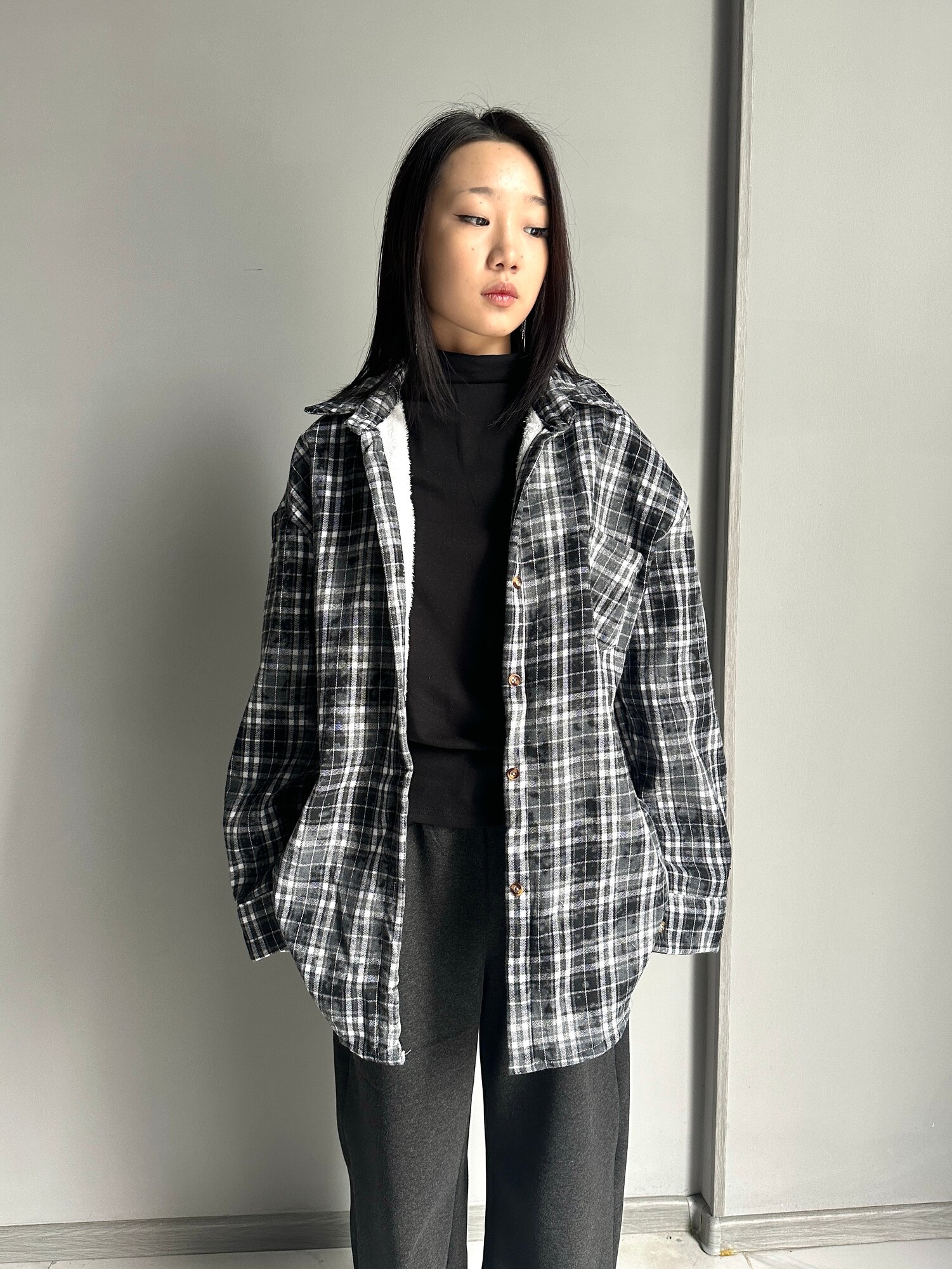 Рубашка Черный, синий, красный