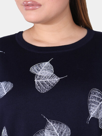 Свитер , размер OneSize, темно-синий — фото 1