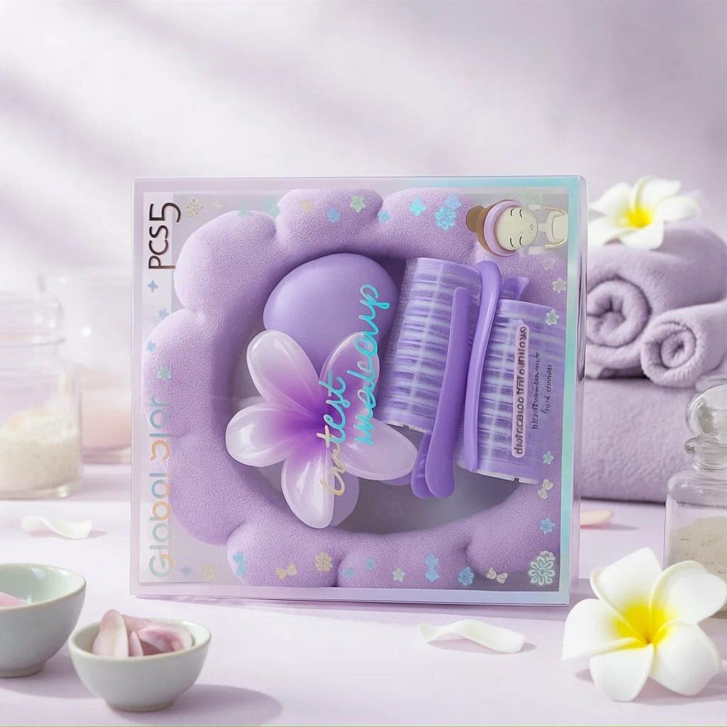 Набор для женщин аксессуары для волос, заколка для волос, ободок, 2 бигуди, спонж