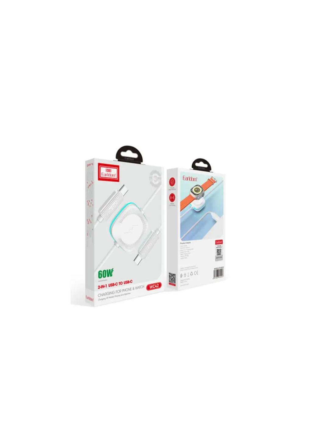 Кабель Earldom WC42, 2-в-1, многофункциональный, для зарядки — фото 1