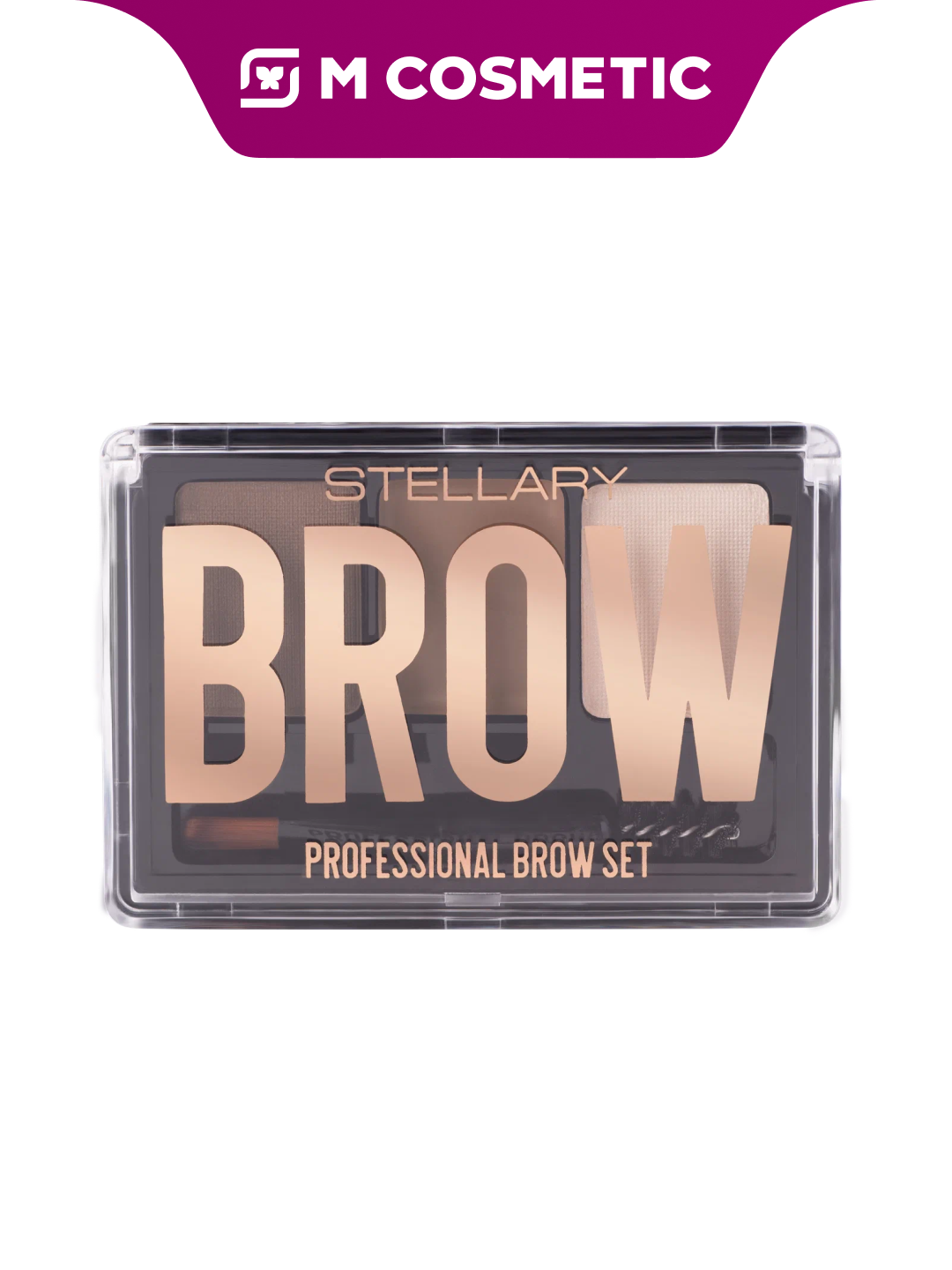 Набор для бровей STELLARY Professional Brow Set 01, 27.5 г, светло-коричневые