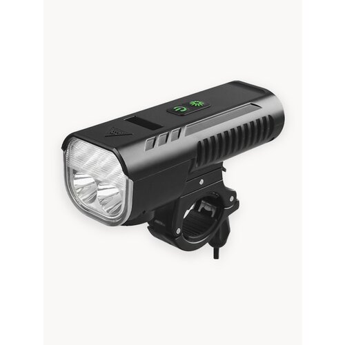 Велосипедный фонарь передний с звуковым сигналом, черный, зарядка USB