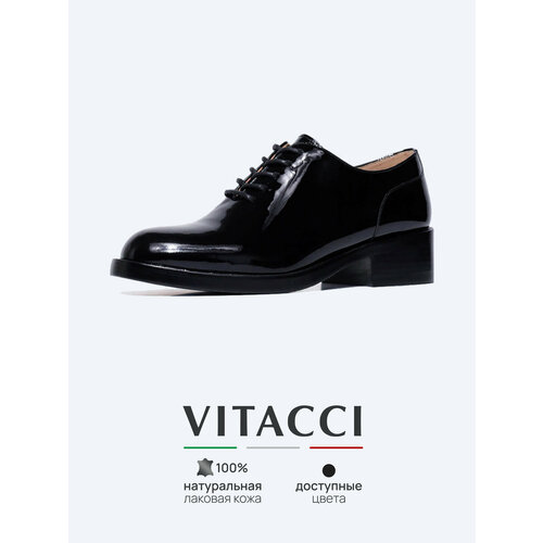 фото Полуботинки vitacci, размер 38, черный