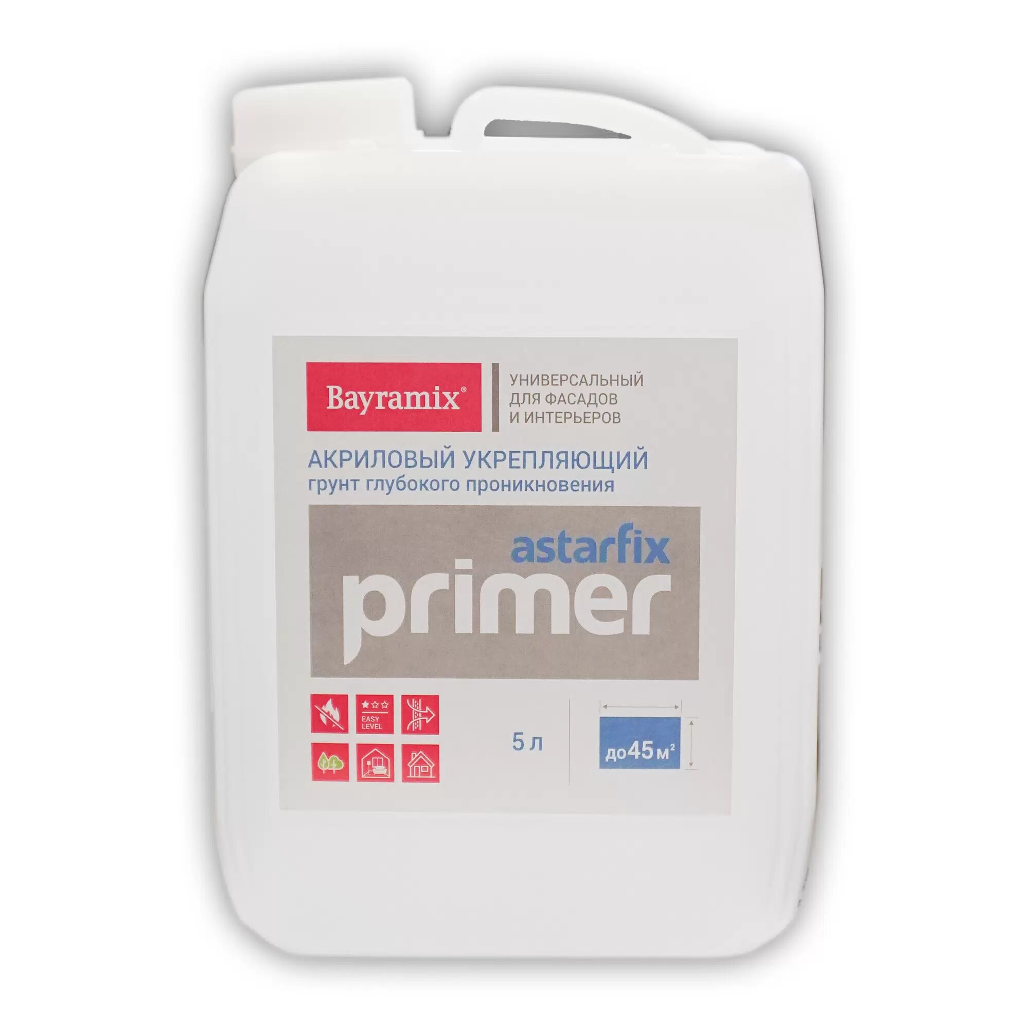 Грунт Bayramix Astar Fix для внутренних и наружных работ глубокого проникновения 5л