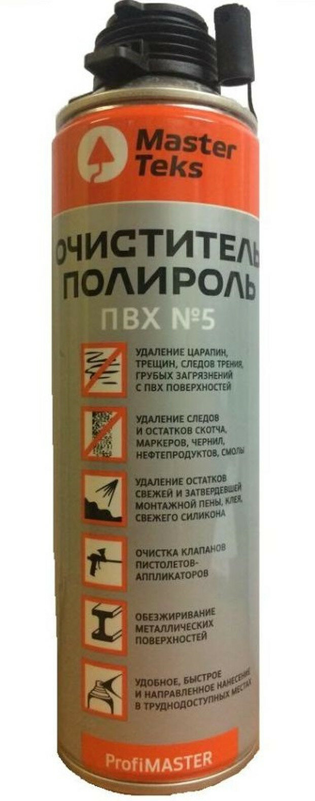 Очиститель полироль MasterTeks ПВХ  5 9413043  для внутренних работ  500 мл