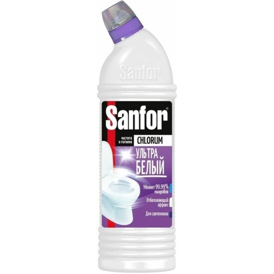 Чистящий гель Sanfor WС Gel Chlorum Ультра белый  для туалета  1 л