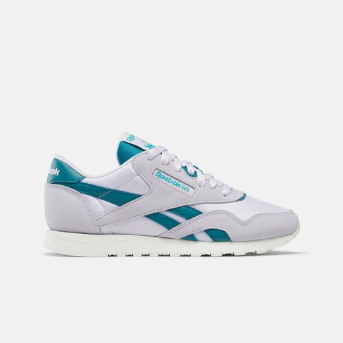 фото Кроссовки reebok classic nylon, размер 7 us, серый/бирюзовый